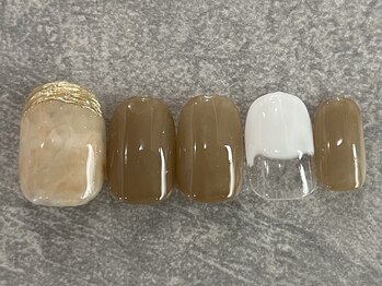 カラネイル 南森町店(calla nail)/クリーミーなマーブルネイル
