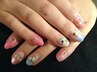 【hand】定額ネイル ¥７５００　キラキラスワロコース