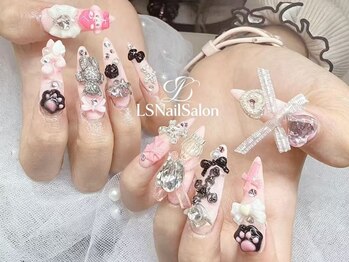 エルエスネイルサロン 柏店(LS Nail Salon)/長さだし×ゴテゴテ