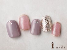 アイネイルズ 横浜EAST店(I-nails)/シンプルくすみシアーホログラム