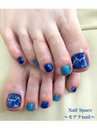 ジェルネイル　フットネイル