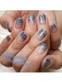 ブルーラメグラで涼しげに☆