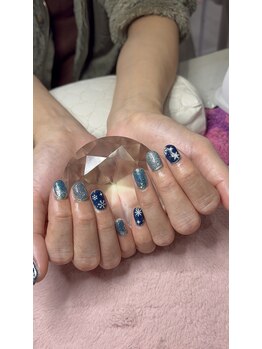 チェリーブロッサム(A CHERRY BLOSSOM)/ブルー系冬ネイル