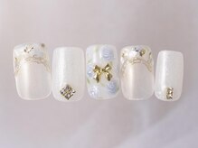 アイネイルズ 新宿店(I nails)/手描きフラワーフレンチ9480円