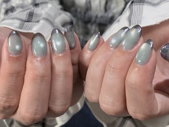 ペイル(#peil)/ mirror french &nbsp;nail