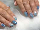 ブルー紫陽花ネイル♪