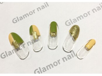 グラマーネイル(Glamor nail)/ブロックフレンチオータム¥6800
