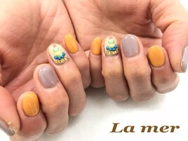 ワンポイントターコイズネイル★