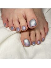 ミントリーフ バイ リート(Mint leaf by Reat)/フットパープルマグネットネイル