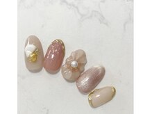 フレイムス アイラッシュ アンド ネイル(FRAMES)/ぷっくりお花ネイル♪