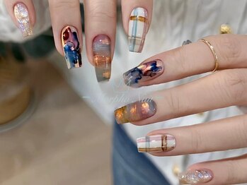 モルフォネイル(Morpho nail)/#ニュアンスネイル #マーブル