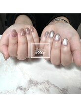 エリー(ellie)/マグフラッシュちぐはぐネイル