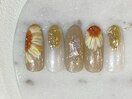 【新作】ひまわりネイル