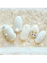 ネイルサロン クイル(QUILL)/１月ホワイト（３）