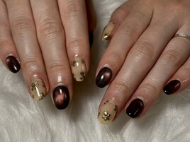 奥行マグと大人フラワーネイル