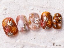 アイネイルズ 横浜WEST店(I-nails)/紅葉秋ミラー11500円