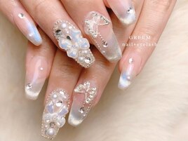 埋め尽くしリボンネイル