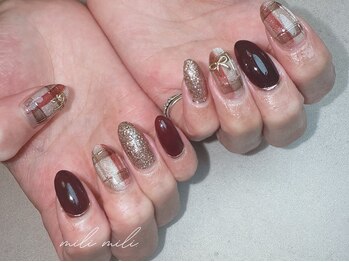 ミリ ミリ(mili mili)/チェックネイル