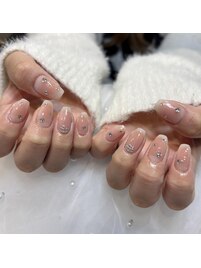 ワンホンチークネイル