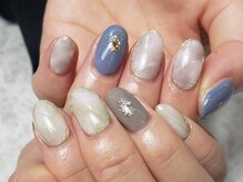 moqu.【モク】/くすみカラーニュアンスネイル