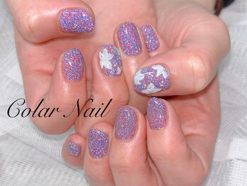 コラールネイル 本町(Colar Nail)/フラッシュの中に咲く花