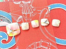 ネイルミュージアム(Nail Museum)/【春】タイダイフットネイル