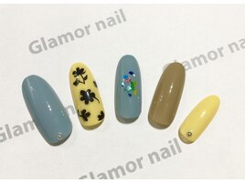 ☆ワンカラー×花柄¥6800