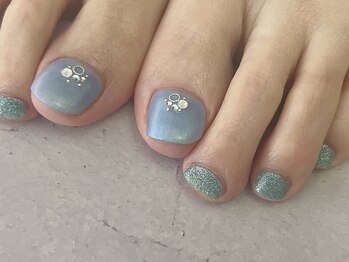 エムスラッシュ ネイル センター北店(M.SLASH)/涼しげネイル