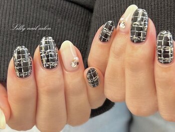 リリー(Lilly)/ツイードチェックネイル