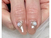ジェー エス シー ネイル(J.S.C.nail)/親指アート/パール/ベージュ