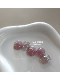 ホワイト×ピンクグラデーション