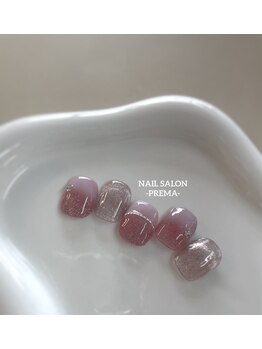 NAIL SALON -PREMA-/ホワイト×ピンクグラデーション