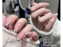 エルエスネイルサロン 柏店(LS Nail Salon)/長さだし×ガラスフレンチ
