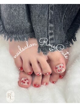 ネイルサロン ローズキュート シュシュ(NailSalon RoseCute chou chou)の写真/【フット★ワンカラー¥8800】豊富なデザインご用意！足元のオシャレも抜かりなく*ハンドが出来ない方にも◎