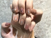 アース コアフュールボーテ 新潟中野山店 (EARTH Coiffure beaute')/ヌディーカラーネイル ￥7000