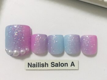 ネイリッシュサロン エー(Nailish Salon A)/キラキラパステルフット