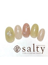 ネイルアンドアイラッシュサロン ソルティ 寺田町(salty)/ニュアンスネイル