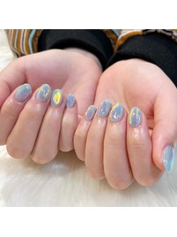 うるうる氷ネイル/ブルーネイル