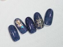 ネイル ザ アール(nail the R)/デザインコース　手書き雪の結晶