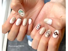 プルースラウンジ トウキョウ(Plus Lounge TOKYO)/手書きアートネイル♪