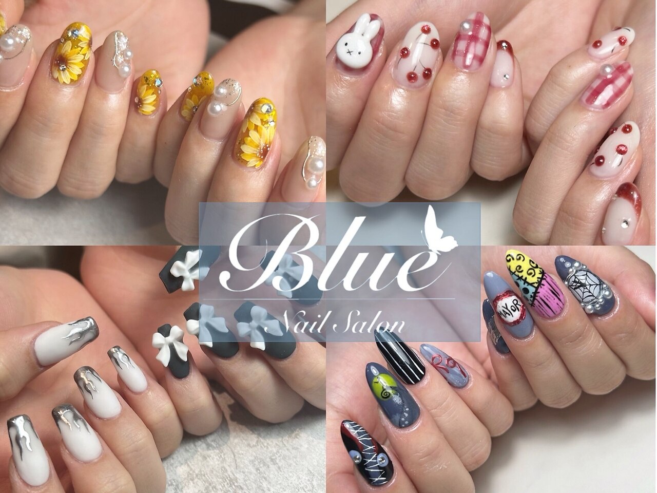 藍ページ 2点分 ネイルチップオーダー ブルー(Blue)｜ホットペッパービューティー