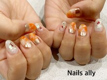 ネイルズアリー 立川店(Nails ally)/もやもや×シェル×ミラー×夏