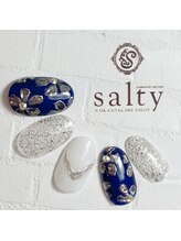 ネイルアンドアイラッシュサロン ソルティ 寺田町(salty)/ミラーフラワー