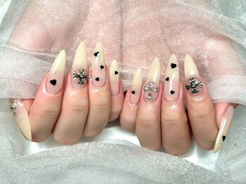 春ネイル　夏ネイル　イエロー