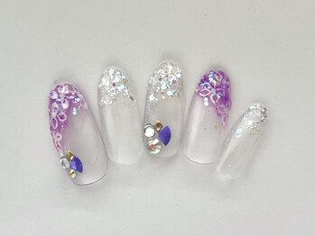 ヴィエント ネイル アイラッシュ サロン(Viento Nail Eyelash Salon)/手描き紫陽花グラデ初回¥7800
