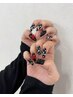 派手めキラキラ◎【定額ネイル☆】10本長さ出し＋しっかりアート¥18,500