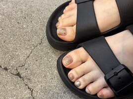 【フットネイル】マーブルネイル