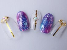 ネイルサロン ドレリッチ 大宮店(drerich)/ホイルアートブルーネイル