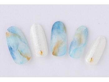 エムスラッシュ ネイル たまプラーザ(M.SLASH)/大理石風ネイル