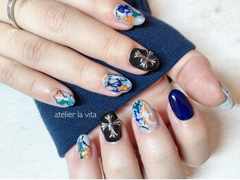 アトリエ ラビータ(atelier la vita)/ペイントアート×シルバーパーツ